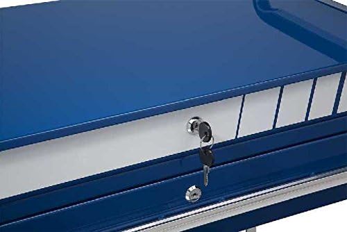 Sunex 8013ABL Service Cart with Locking Top and Drawer, Blue