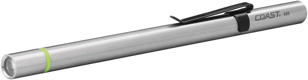COAST A9R 20728 Rechargeable Inspection Beam LED Penlight, Silver