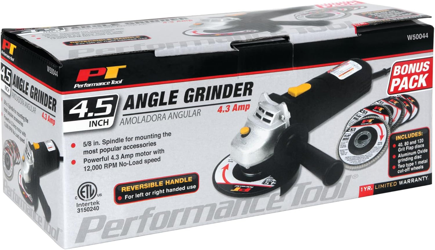 Performance Tool W50044 4-1/2" Angle Grinder