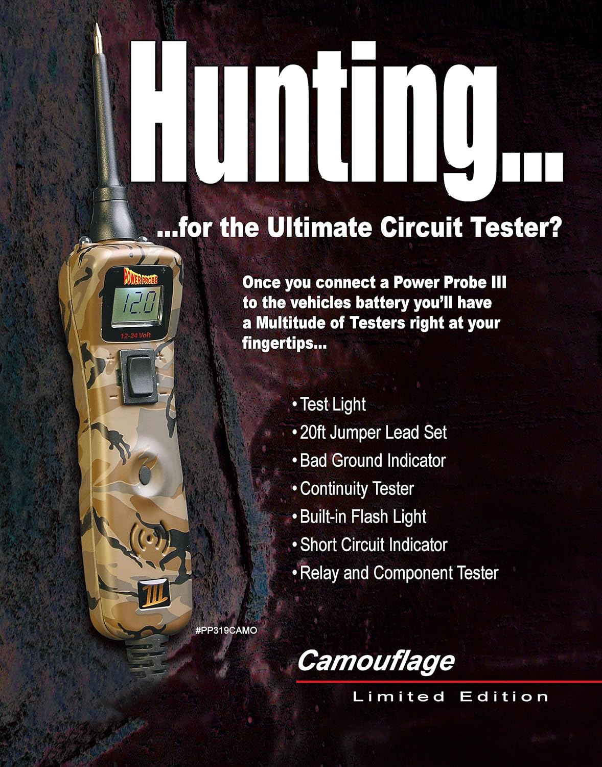 POWER PROBE 319FTC III 3 CIRCUIT TESTER KIT - CAMO