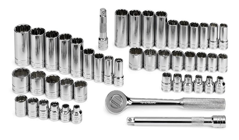 SK Tools 94547-12 Standard & Deep 12 Point SAE & Metric 3/8" Drive Socket Set