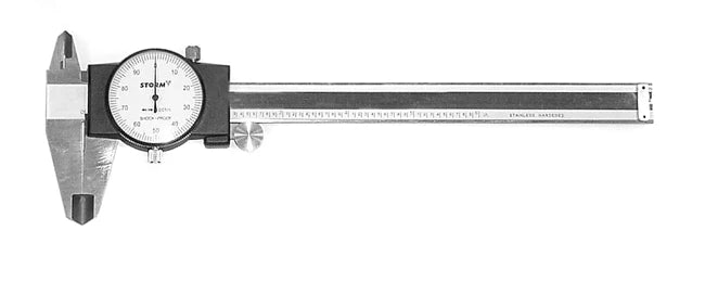 Central 3C101 0-6" STORM Dial Indicator Caliper Measurement Tool w/ Case