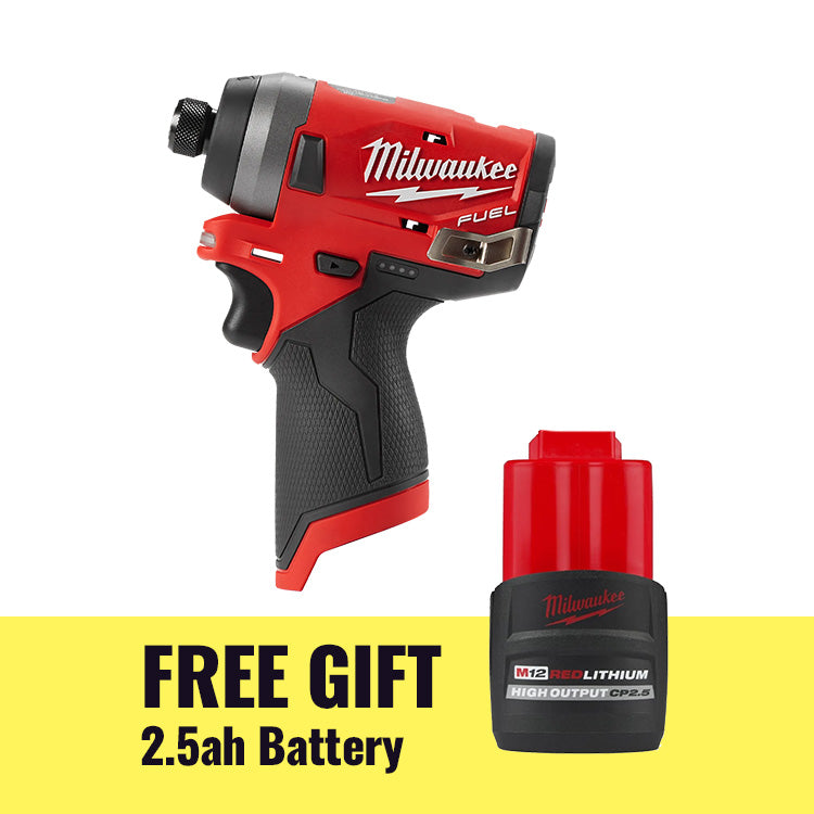 Load image into Gallery viewer, Milwaukee 2553-20 M12 Fuel 1/4&quot; Hex Impact Driver TOOL ONLY
