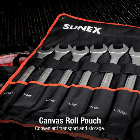 Sunex 97010A 10-piece 1-5/16" to 2" 12-Point Straight Head Raised Panel Combination Wrench Set