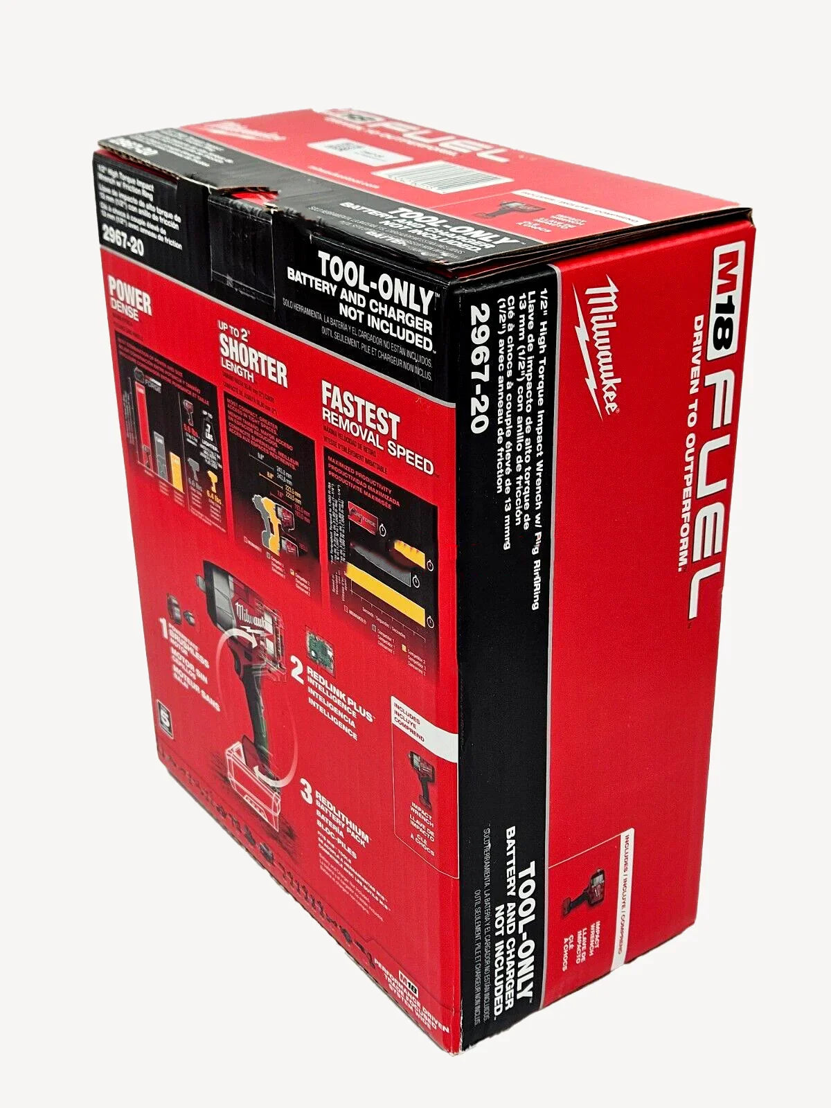 Milwaukee M18 2967-20 FUEL 1/2" High Torque Impact Wrench Friction Ring Gen 3 + 2903-20 Driver