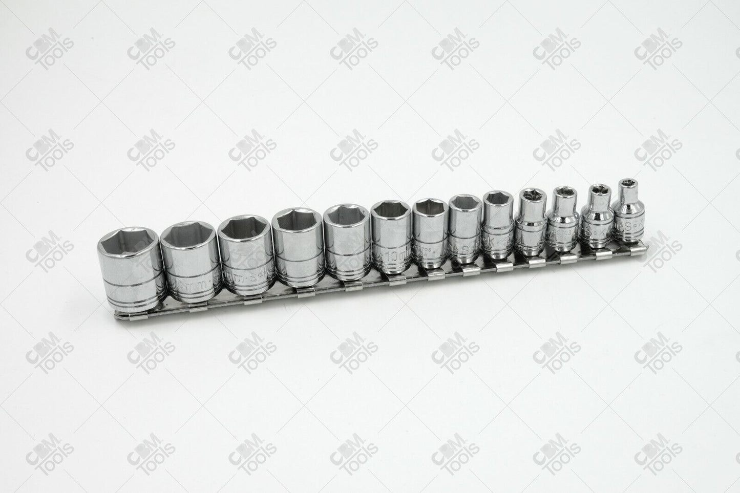 SK Hand Tools 1313 13pc 1/4" Dr. 6pt Standard Metric Chrome Socket Set