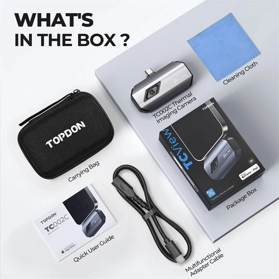 TOPDON TC002C Thermal Imaging Camera for iPhone 15 Series & iPads w/Type-C Port