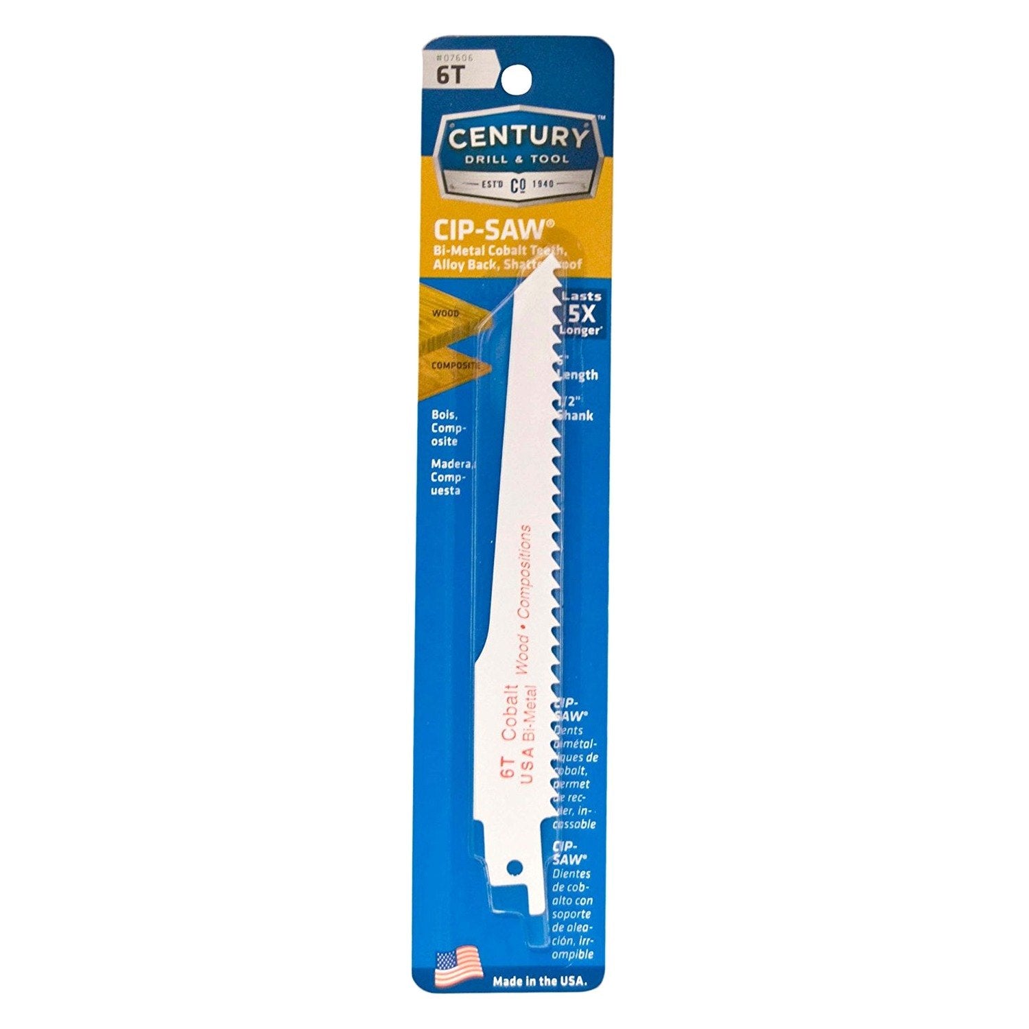 Century Drill and Tool 07606 6T X 6" Contractor Series Saw Blade CBM