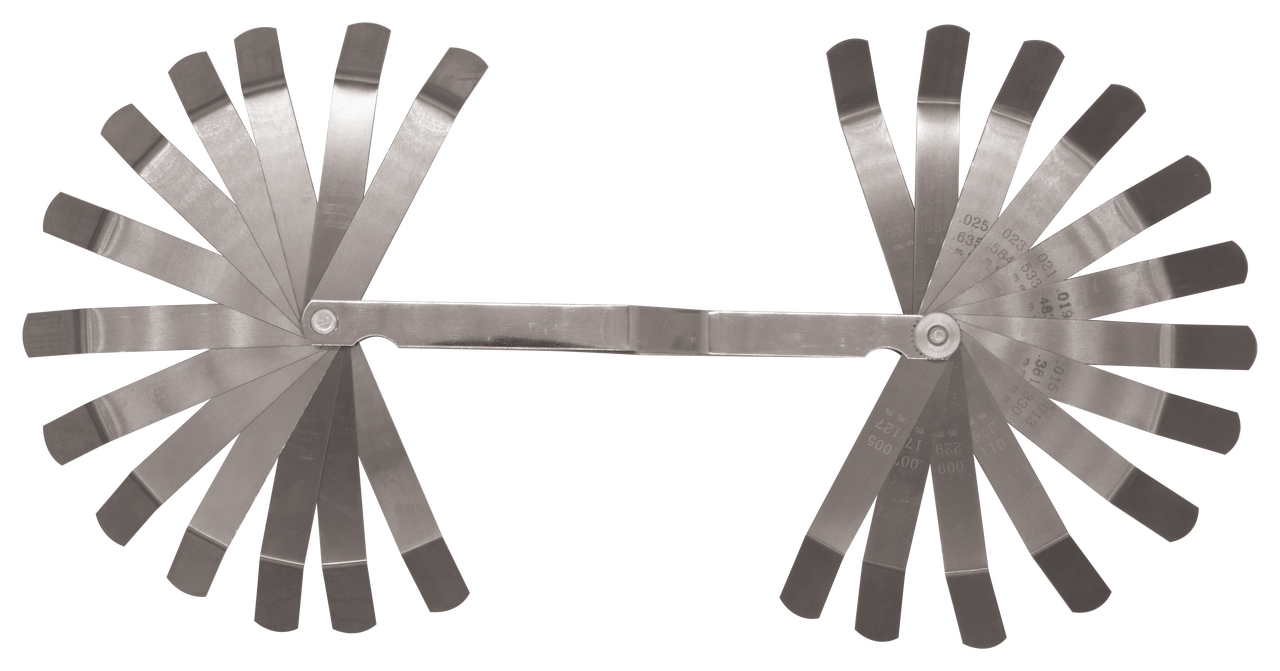 Lang 3275A 26 Blade 4 Long Offset Feeler Gauge Set CBM Tools Lang 3275a 26 blade 4 long offset feeler gauge set cbm tools