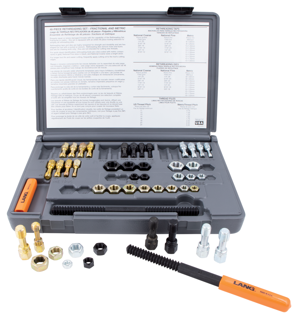 CTA Tools 8250 5pc NC (Coarse) Rethreader Die Set