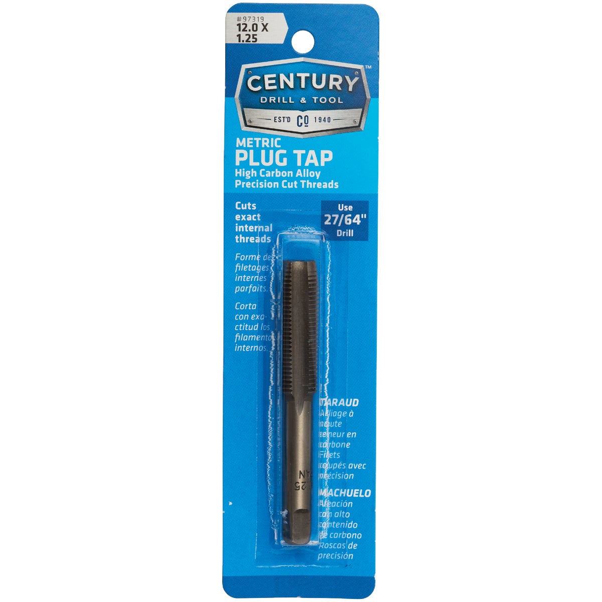 Century Drill and Tool 97319 Metric Tap 12 x 1.25