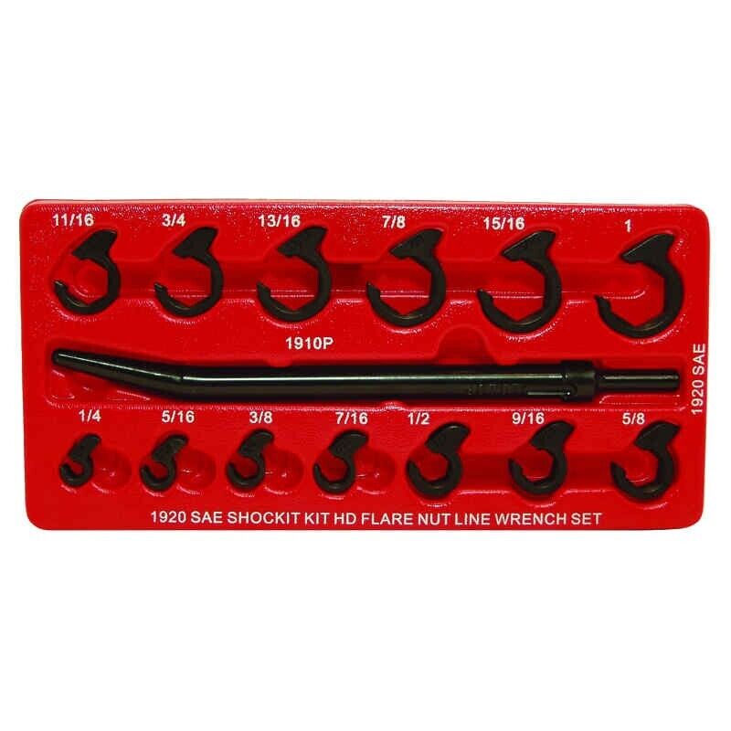 Lock Technology LTI LT1920 - 13 Pc SAE Shockit Line / Flare Wrench Set