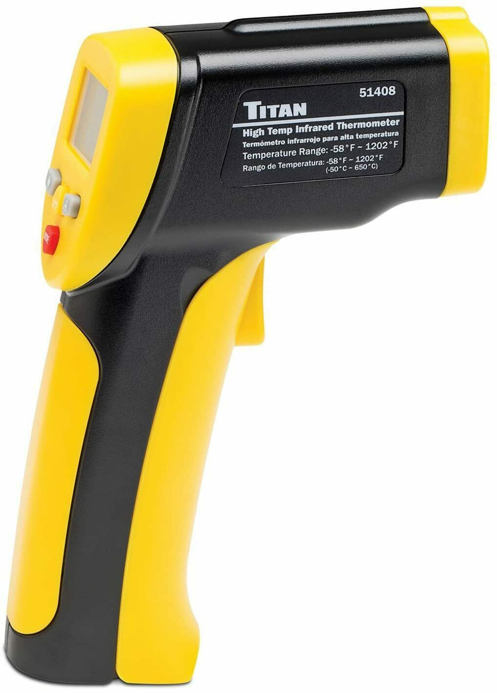 TITAN 51408 HVAC/R Digital Tempature Infrared Thermometer Laser Measuring Gun