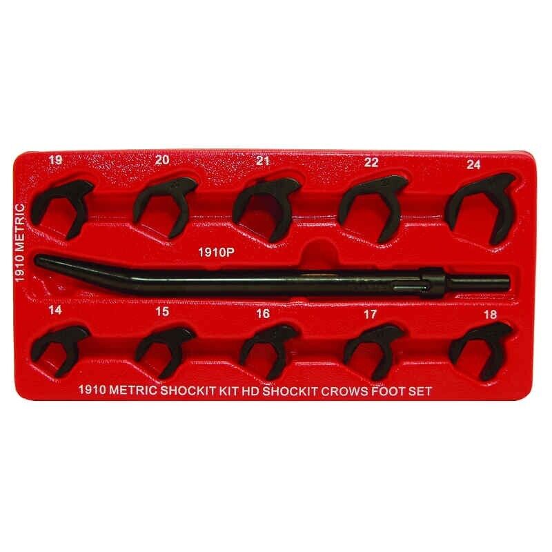 Lock Technology LTI LT1910 - 11 Pc. Shockit Crows Foot Set (Metric)
