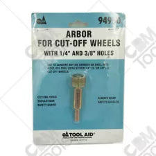 Tool Aid 94950 Arbor for Cut-Off Wheels | 1/4" and 3/8" Holes