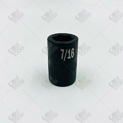 SK Hand Tools 45614 3/8" Dr. 7/16" 6pt Standard Fractional Impact Socket