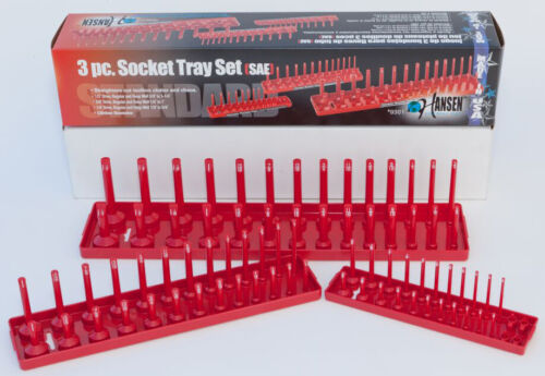 Hansen Global 9301 13pc SAE Socket Tray Set for 1/4", 3/8" & 1/2" Drive Sockets