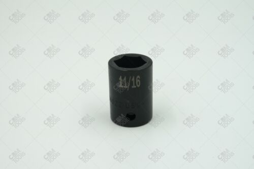 SK Hand Tools 34022 1/2" Dr. 11/16" 6pt Standard Fractional Impact Socket