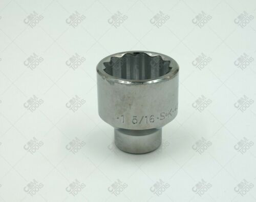 SK Hand Tools 40142 1/2" Dr. 1-5/16" 12pt Standard Fractional Chrome Socket