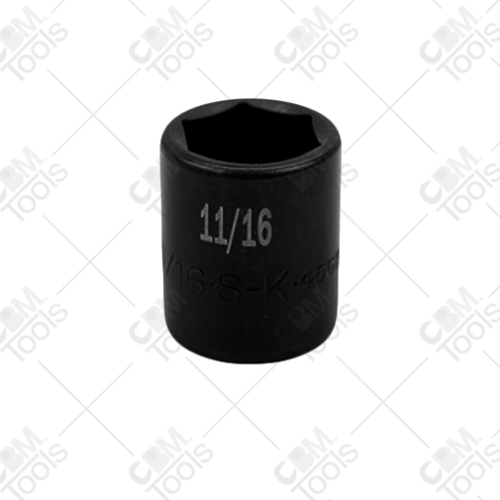 SK Hand Tool 45622 - 3/8in. Drive Standard 6 Point Impact Sock - 11/16" SAE