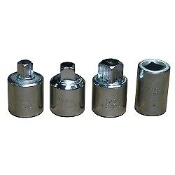V8 Tools 3304 4 Piece 1/2" Drive Square Drain Plug Socket Set