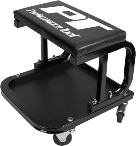 Performance Tool W85007 Mechanics Padded Rolling Stool Creeper Seat w Tool Tray