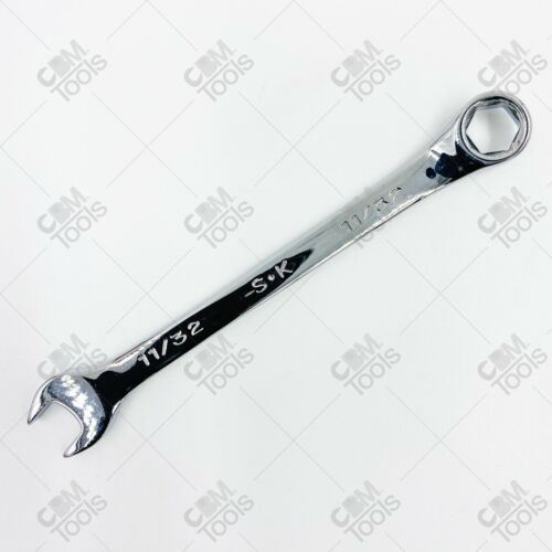 SK Hand Tools 88211 11/32" 6pt SuperKrome Fractional Combination Wrench