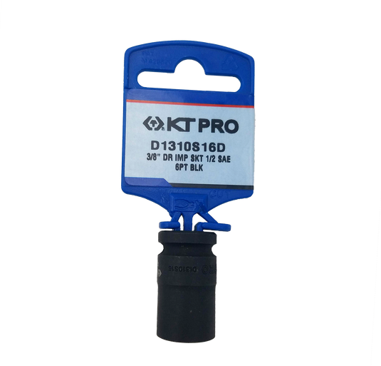 KT Pro D1310S16D 3/8" Dr. 1/2" 6pt SAE Standard Impact Socket