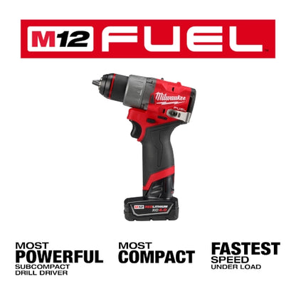 Milwaukee 3403-22 M12 Fuel 1/2" Drill/Driver Kit + FREE Battery