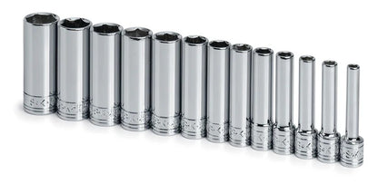 SK Hand Tools 1312 13 pc 1/4" Dr. 6pt Deep Metric Socket Set MADE IN USA