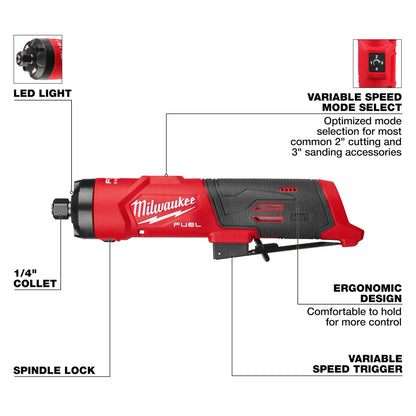Milwaukee 3486-20 M12 FUEL 1/4" Straight Die Grinder
