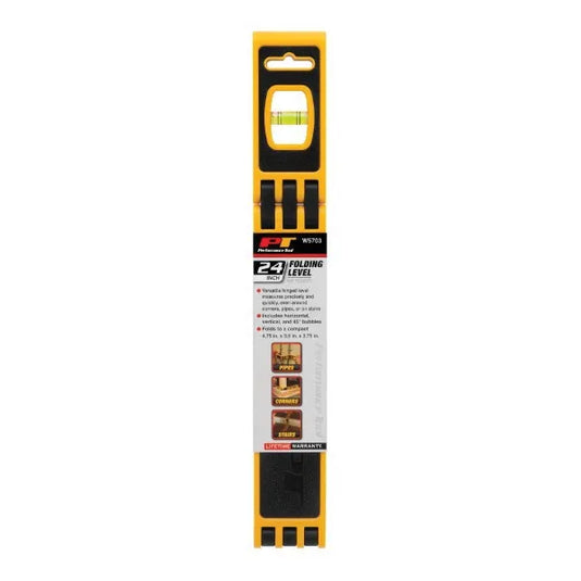 Performance Tool W5703 Hinged 24-Inch Level with Multiple Bubbles - Versatile Tool for Precise and Quick Measurements Even Around Corners and Obstructions