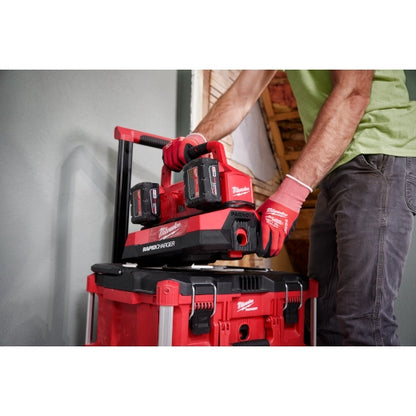 Milwaukee 48-59-1809 M18 Six Bay Rapid Charger w/ PACKOUT Compatibility + FREE Battery