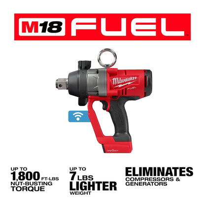 Milwaukee 2867-20 M18 FUEL 1" High Torque Impact Wrench w/ ONE-KEY + FREE Tool