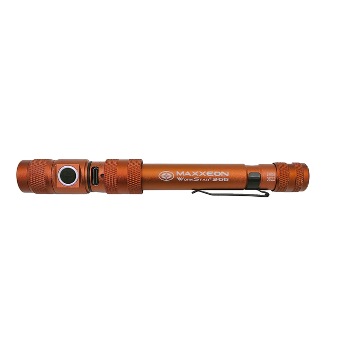 Maxxeon MXN00362 Rechargeable LED Inspection Flashlight 300L - Red