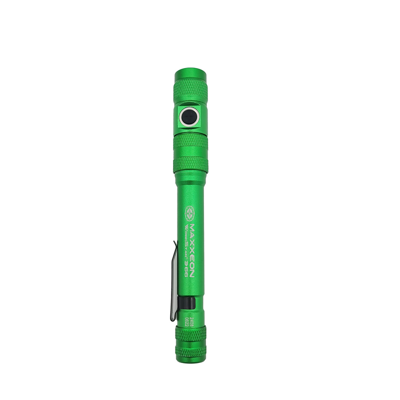 Load image into Gallery viewer, Maxxeon MXN00366 Rechargeable LED Inspection Flashlight 300L - Green
