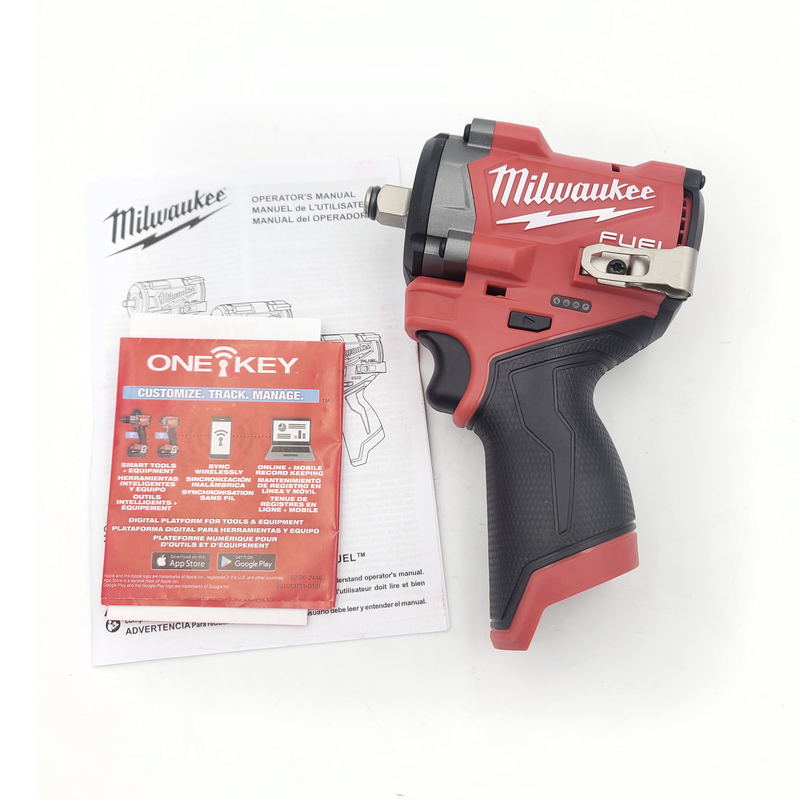 Load image into Gallery viewer, Milwaukee 2563-20 M12 Cordless Stubby 1/2 in Impact Wrench FUEL Brushless (Tool-Only) (OPEN-BOX)
