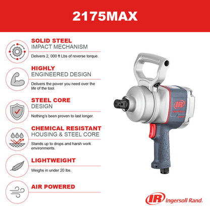 Ingersoll Rand 2175MAX 1" Air Impact Wrench, 2000 ft-lb Torque
