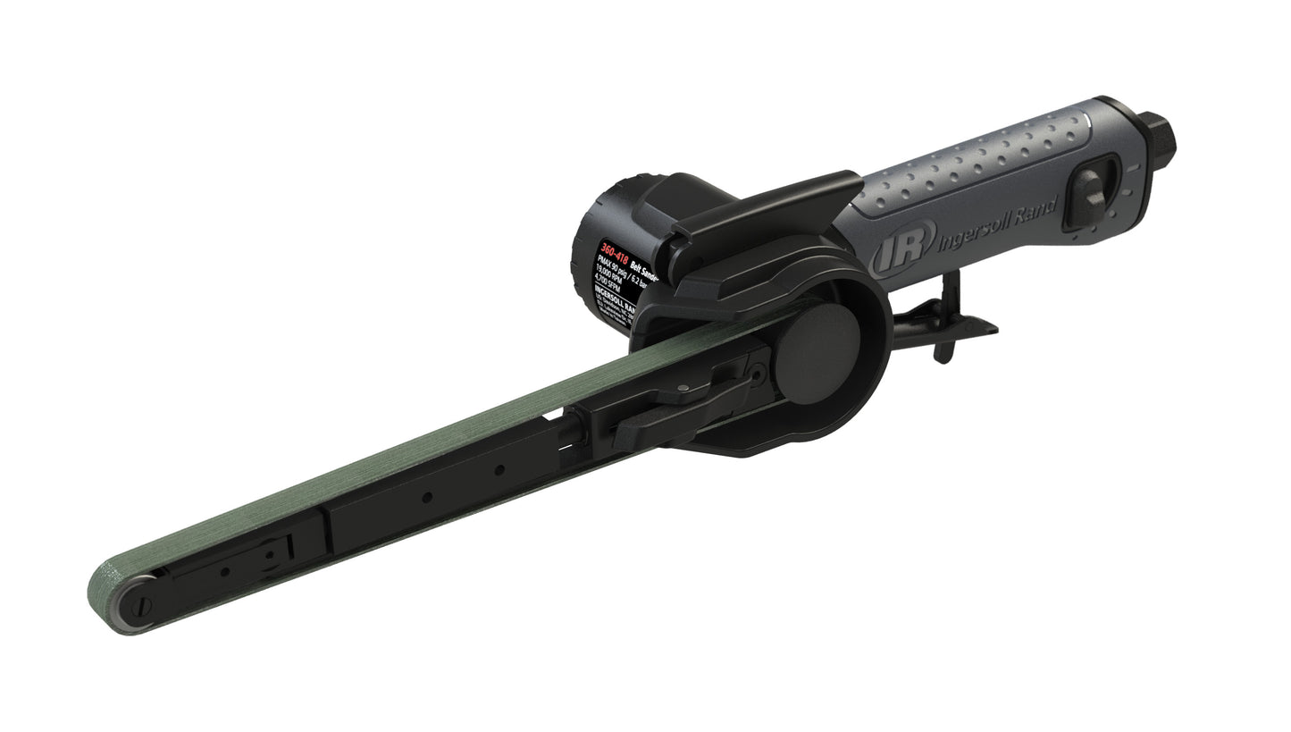 Ingersoll Rand 360-418 Air Belt Sander, 1/2"x18", 20,000 RPM, 4700 SFPM, 0.6 HP, Rear Exhaust