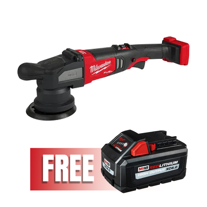 Milwaukee 2684-20 M18 FUEL 15mm Random Orbital Polisher + 6ah Battery