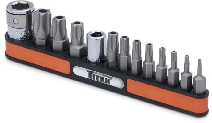 Titan 16137 13pc 5-Lobe Tamper Resistance Bit Set 3/8