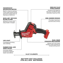 Milwaukee 2719-20 M18 FUEL Hackzall + FREE Battery