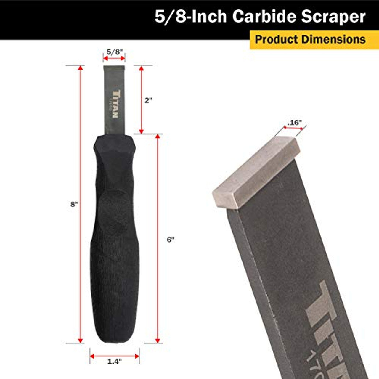 TITAN Tools 17010 5/8" Carbide Scraper