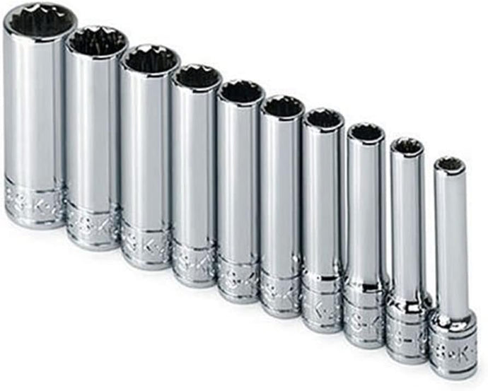 SK Tools 4950 Deep SAE Chrome Socket Set 1/4