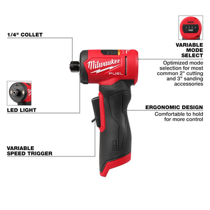 Milwaukee 3485-20 M12 FUEL 1/4" Right Angle Die Grinder + FREE Battery