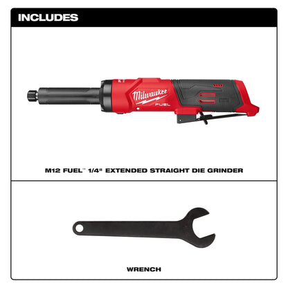 Milwaukee 3487-20 M12 FUEL 1/4" Extended Die Grinder