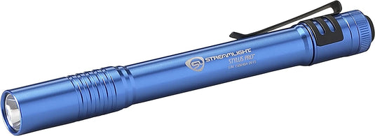 Streamlight 66122 Stylus Pro 100-Lumen Penlight With White LED, 2 AAA Alkaline Batteries and Removable Pocket Clip, Blue