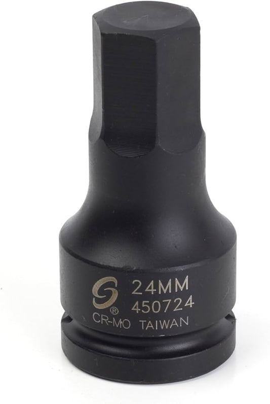 SUNEX 3/4" DRIVE HEX IMPACT SOCKET - 24MM (450724)