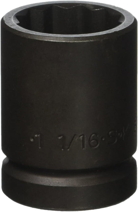 SK Hand Tool 35434 12 Point 3/4-Inch Drive Thinwall Impact Socket, 1-1/16-Inch - USA MADE