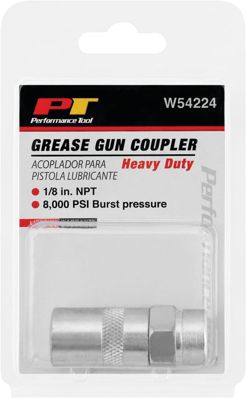 Load image into Gallery viewer, Performance Tool W54224 Heavy Duty Grease Gun Coupler Adapter 1/8&quot; NPT
